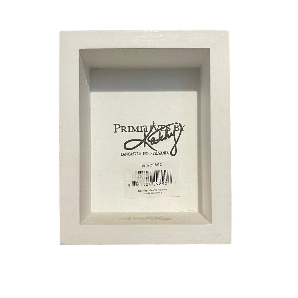 Primitives by Kathy Box Sign Mom Favorite World Globe Chalkboard 4